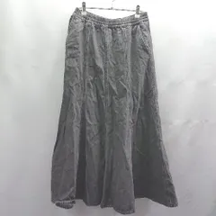 ◇ Θ CIAOPANIC TYPY ウエストゴム コットン100% ロング フレアー デニムスカート サイズONE ブラック系 レディース E  【1503060046999】