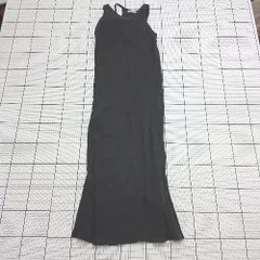 ◇ ⊂ DISCOAT/ ディスコ―ト ワッフル素材 - ロング ノースリーブカップ付きワンピース サイズM ブラック系 レディース E  【1508250005947】