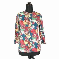さらにお値下げ！45R花柄 ギマ長袖カーディガンとカシミア 