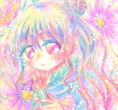 ドローイング原画 ✾ 雪色秋桜