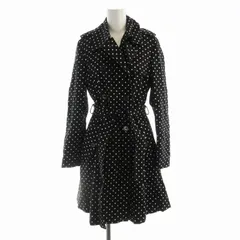 ローレンラルフローレン LAUREN RALPH LAUREN Pコート ピーコート ドット ベルト付き XXS 黒 ブラック 白 ホワイト 56304A /RO