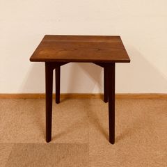 昭和レトロ　ケヤキ材のサイドテーブル　小テーブル