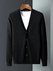 種類19：XL/C：MY9031 ロイヤルブルー 秋冬 コーデ メンズ  服 シンプル ファッション オシャレ 大人 かっこいい 大きいサイズ ストリート 紳士服 ニットカーディガン セーター ジャケット アウター ビジネス Vネック ライナー