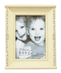 フォトフレーム クラシック ベビー フォトフレーム キャビネ（アイボリー）/インテリア 壁掛け 立てかけ 記念 写真 飾り ギフト プレゼント 出産祝い 結婚祝い 写真立て おしゃれ 飾る かわいい Sサイズ