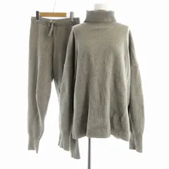 フリークスストア FREAKS STORE セットアップ 上下 2点セット ニット セーター イージーパンツ タートルネック 長袖 S グレー F23-TKK-18 /RO