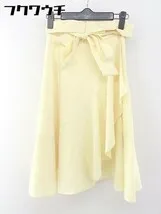 ◇ ◎ LAISSE PASSE レッセ パッセ 膝丈 ラップ巻き風 スカート サイズ36 イエロー レディース  【1106110003043】