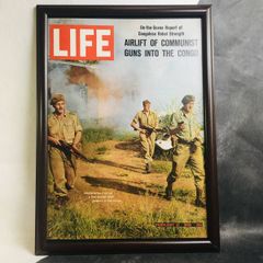『LIFE 表紙 ベトナム戦争』ビンテージ　60年代　フレーム付ポスター　当時物