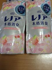 廃番品　柔軟剤　レノア　本格消臭　フルーティーソープの香り　詰替　480ml　2個セット