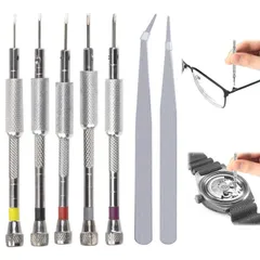 [新品・未使用]時計用ドライバー【7本セット】眼鏡 腕時計 精密ドライバー バンド 機器修理工具 精密 ドライバー ミニチュアドライバー 腕時計 電池交換 修理工具セットのサムネイル