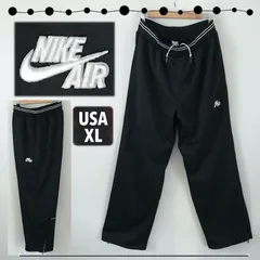NIKE AIR★ラインリブ★ストリート系ワイド★トラックパンツ★ジャージ素材★ナイキエア 刺繍ロゴ★オーバーサイズ★USAメンズXL 2401J005
