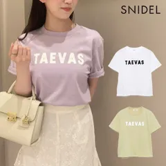 【新作10%OFF】【即納】 スナイデル SNIDEL トップス 25春夏 ORGANICSゴシックロゴTシャツ ミドル丈 半袖 Tシャツ swct252129