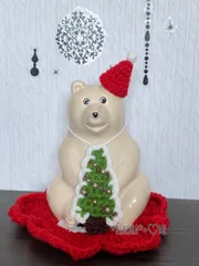 【オーダーページ】しろくま貯金箱＊クリスマスツリーコーデ オーダーページ】しろくま貯金箱＊クリスマスツリーコーデ