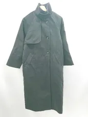 ◇ ⊇ JUNOAH ジュノア 防寒性良好 長袖 ウールロングコート サイズS ブラック系 レディース E  【1507250006893】のサムネイル