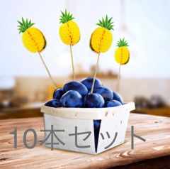 パイナップル　ケーキピック（10本入り）　OT3008