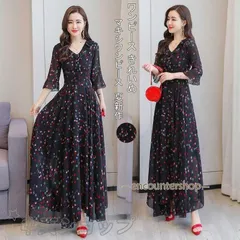 2024年最新】新作 マキシワンピ シフォン リゾートワンピース リゾート  