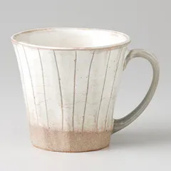 【新着商品】粉引ストライプ マグ [ 9.3 x 8cm 260cc 206g ] 【 マグカップ 】 【 カフェ 旅館 和食器 飲食店 業務用 ほっこり 自宅用 】