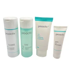 未開封 proactiv プロアクティブ スキンケア 4点セット リニューイング クレンザー R リバイタライジング トナー ポアターゲティング トリートメント GTモイスチャー 洗顔料 化粧水 美容液 保湿液