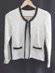 ◇ ⊇ Aylesbury アリスバーリー 長袖 ニット カーディガン サイズL オフホワイト系 レディース E  【1409250035425】