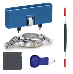【人気商品】裏蓋外しキット 時計裏蓋オープナー ケース開けアクセサリー 裏ふた開け器 腕時計電池交換工具 電池交換自分でできる TICFROG スクリューバックオープナーのサムネイル