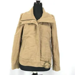 日本製★アナザーエディション★ジップアップブルゾン/ジャケット/着脱可ライナー【レディースS/ベージュ】UNITED ARROWS◆BG771