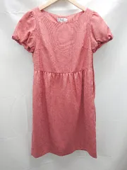 ◇ anatelier アナトリエ 無地 二次会 半袖 ひざ丈 ワンピース サイズ36 ピンク レディース E  【1303290002860】