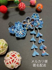 ちりめん　つまり細工　髪飾り