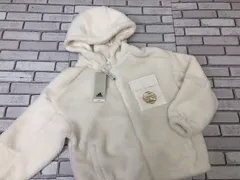 I）アディダス adidas ボア ジャケット 150㎝ キッズ ジュニア ホワイト