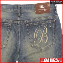 BURBERRY BLACK LABE 廃盤 バーバリーブラックレーベル ジーンズ デニム W32 メンズ 73 刺繍 バーバリー_ウエスト78cmから82cm一覧←SEULB屋着古← HS189