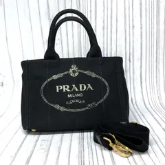 m001 X(100) プラダ カナパ 2wayトート ショルダーストラップ付 イタリア製 ブラック 三角ロゴプレート ハンドバッグ PRADA CANAPA SHOPPING NERO 1BG439 キャンバス ネロ