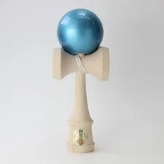 けん玉（プレミアムメタリックターコイズブルー）　 [木のおもちゃ 大空 山形工房 郷土玩具 室内遊技 イベント]【B-3267_612913】のサムネイル