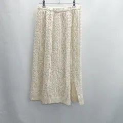 ◇ ⊇ SM2 サマンサ モスモス ウエストゴム ひざ下 タイト スカート サイズF アイボリー系 レディース E  【1502030011319】