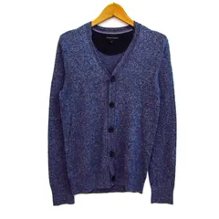 バナナリパブリック カーディガン トップス 長袖 Vネック リネン シルク混 メンズ Sサイズ 紺×白 Banana Republic 【中古】のサムネイル