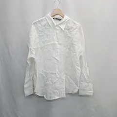 ◇ ⊂ ZARA ザラ 長袖 シャツ サイズUSA L ホワイト レディース E  【1505130001549】
