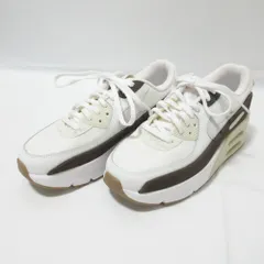 新品同様 NIKE ナイキ AIR MAX 90 LV8 エアマックス 90 厚底 ローカット スニーカー FD4328-102 24.5cm ホワイト×ブラウン レディース 古着 中古 USED