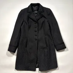 ローラアシュレイ ロングコート ダブルチェスター ポーランド製 ブラック Laura Ashley（ローラ アシュレイ）の通販 | ジャケット/アウター通販