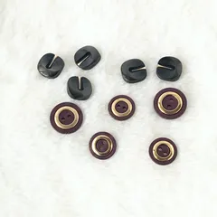 昭和レトロボタン2種類10個セット★パープルとグリーン