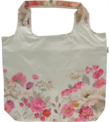 クーラーエコバッグ シルビア ヴァシレヴァ「クイーンアンズレースガーデン」 ゆうパケット 花柄 折り畳み マイバッグ コンパクト かわいい ショッピングバッグ 保冷バッグ Lサイズ