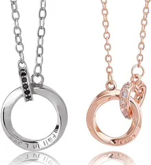 felicitations ペアネックレス カップル プレゼント ステンレス ジュエリー メンズ レディース BR-J066 MSB＆LPW_ハート(MSB＆LPW_ハート)