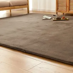 【人気商品】カーキブラウン 185×185cm こたつ敷きマット おしゃれ 北欧 冬用 床暖房ホットカーペット対応 ふわっと手触り高反発 低ホルム 防ダニ 防臭 抗菌 滑り止め付 防音 ラグマット 厚手 約2畳 極厚25mm ラグ カーペット Ingeroom