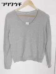 ◇ BAYFLOW ベイフロー 長袖 コットン ニット Vネック セーター サイズ3 グレー レディース 【中古】 【1002800441853】