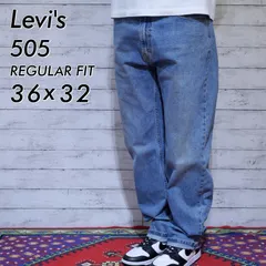 リーバイス Levi's 505 W36 ストレッチ デニムパンツ ジーンズ W36 L32 REGULAR FIT レギュラーフィット オリジナルレングス インディゴブルー ストーンウォッシュ 20202321