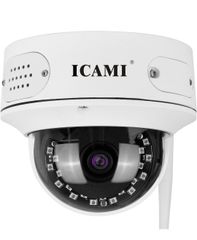 ★ICAMI 防犯カメラ CA-716C-R 屋外 屋内 ワイヤレス 監視カメラ 800万画素 SDカード録画 留守 ネットワークカメラ 簡単 設置 車上荒らし 家庭用 遠隔監視 スマホ マイク内蔵 防水 IPカメラ 双方向音声 無線 首振り不可