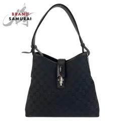 美品 GUCCI グッチ ニュージャッキー ブラック 黒 シルバー金具 GGキャンバス/レザー 110291 ホーボー ショルダーバッグ レディース 502182【中古】