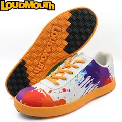 Loudmouth ラウドマウス LM-GS0005 スパイクレス ゴルフシューズ Drop Cloth×Orange（001）ドロップクロス×オレンジ 【メンズ/レディース】のサムネイル