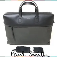 【国内正規品 未使用】ポールスミス Paul Smith バッグ ビジネス 手提げ 2way マルチストライプ レザー 若干訳あり PS4070