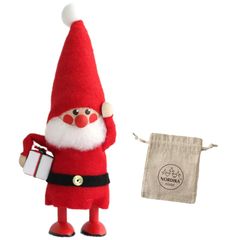 ノルディカ ニッセ クリスマス 木製人形 プレゼントを持ったサンタ ギフトバッグ付