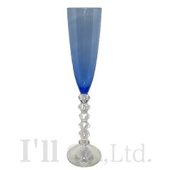 Baccarat　バカラ　ベガ　フルーティッシモ　シャンパングラス　2811804　クリスタルガラス　クリア　ブルー　ブランド食器　インテリア食器　西洋食器　テーブルウェア　酒器　VEGA　コップ【中古】【74885】