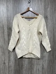 美品 Spick & Span スピック＆スパン ラムズウールケーブル プルオーバー ニット セーター sizeF/アイボリー ◆■ レディース