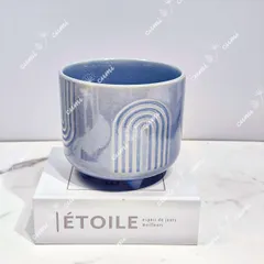 N0151【北欧】深海 幾何学模様 貫入 植木鉢 おしゃれ　鉢カバー 多肉 観葉 植物 鉢カバー 室内 陶器鉢 多肉 植物 鉢植え 窯変 脚付　激安 レア インテリア プレゼント 海外 盆栽 花瓶 おすすめ プランター 人気 デザイン 観葉植物