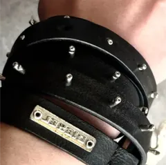【2way】ディーゼル DIESEL レザー スタッズ ベルト ブレスレット